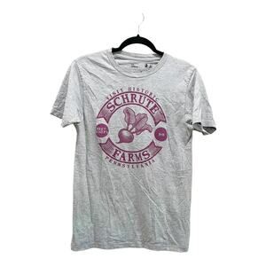 The Office Ripple Junction Schrute Farms Gray Short Sleeve T-Shirt Size Small